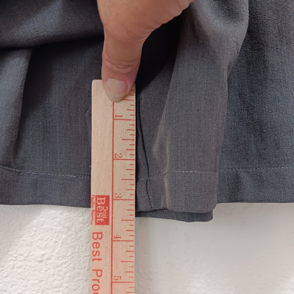 Shein Trouser Shorts Size 4 Belt Loops High Waist Pockets Grey - Picture 5 of 11